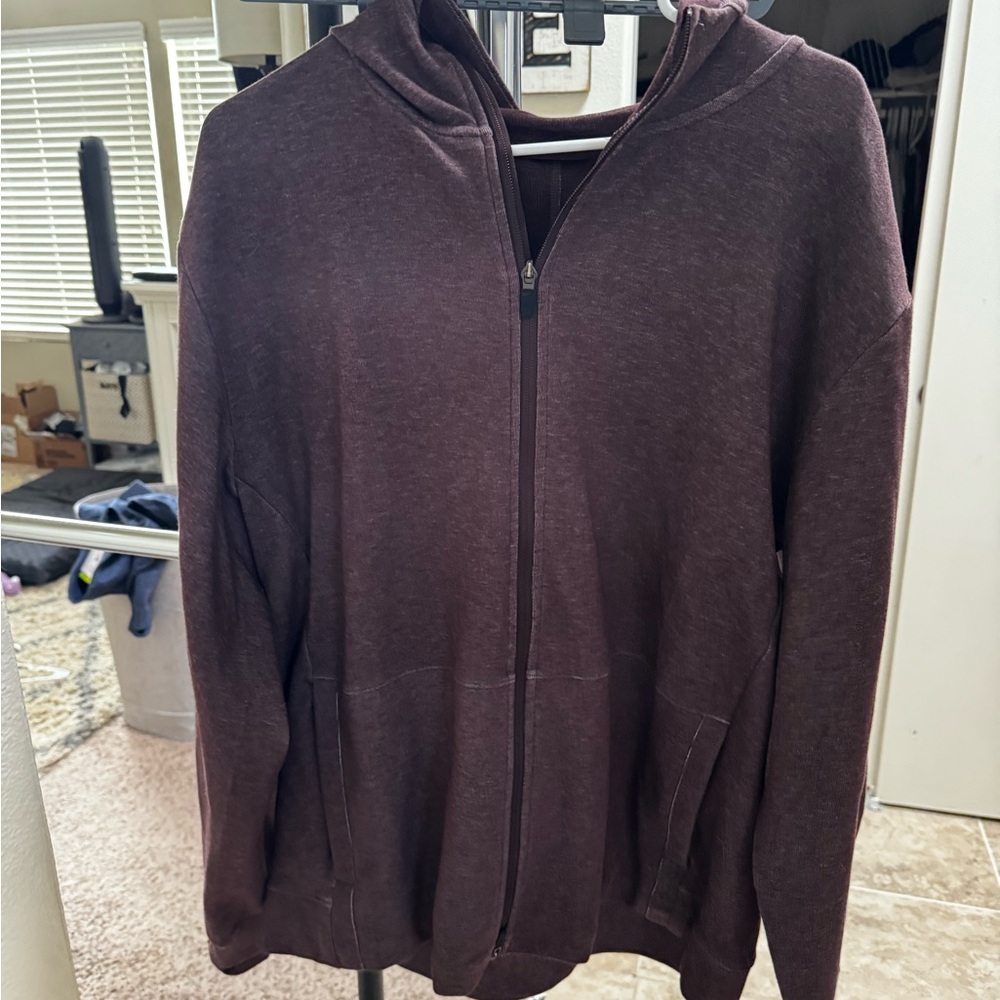 Men's Nike Yoga  Brown Full Zip Hoodie Sweater